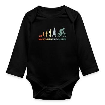 Mountainbiker Evolution - Baby Bio-Langarm-Body - Schwarz - Vorne