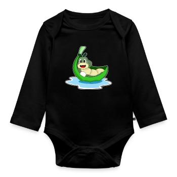 Petit bateau Caterpillar - Body Bébé bio manches longues - noir - Devant