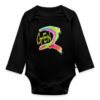 Génération Z - Body Bébé bio manches longues - noir - Devant