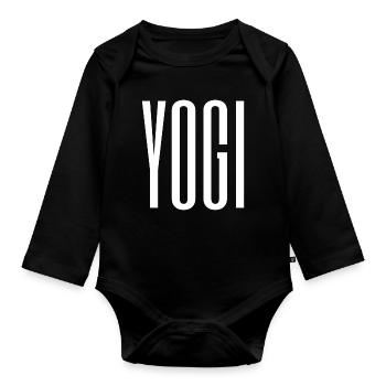 Yogi / Chemise de Yoga - Body Bébé bio manches longues - noir - Devant
