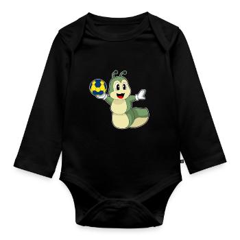 Caterpillar Handball Player Handball - Body Bébé bio manches longues - noir - Devant