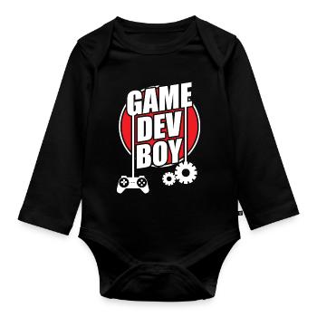 Game developer - Organic Longsleeve Baby Bodysuit - black - Front