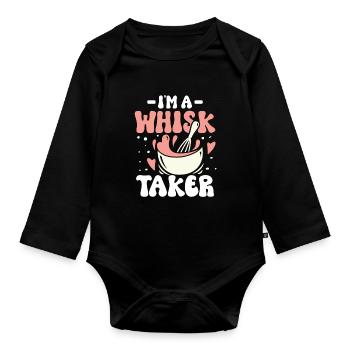 I m a whisk taker - Baby Bio-Langarm-Body - Schwarz - Vorne