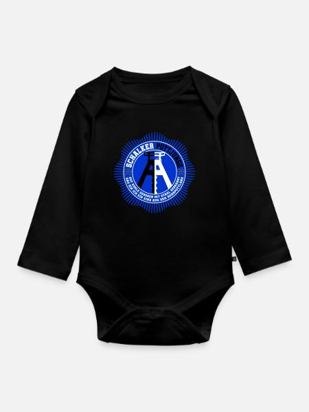 Schalker Pottjunge | Farben änderbar - Baby Bio-Langarm-Body - Schwarz