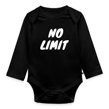 no limit - Body Bébé bio manches longues - noir - Devant