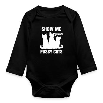 Favorite Animal Cat Statement Pets Pet - Organic Longsleeve Baby Bodysuit - black - Front