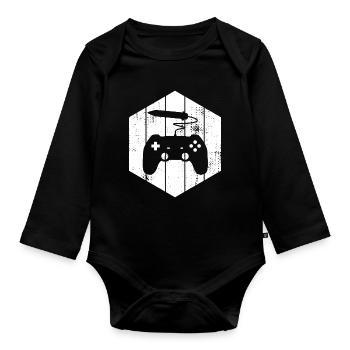 Artiste 2D - Body Bébé bio manches longues - noir - Devant
