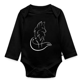 L’idée de symbole de renard décrit l’art Foxes Animal Love - Body Bébé bio manches longues - noir - Devant