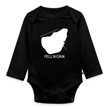 Pellworm Koordinaten - Baby Bio-Langarm-Body - Schwarz - Vorne