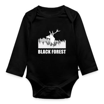 Black Forest - Baby Bio-Langarm-Body - Schwarz - Vorne