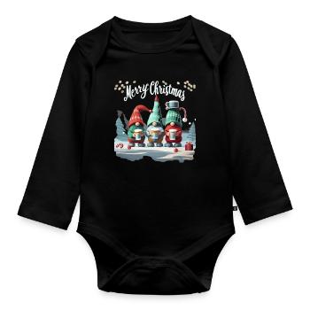 JOYEUX NOËL - Body Bébé bio manches longues - noir - Devant
