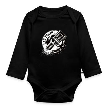 TATTOOS PAINFUL LOVE - Baby Bio-Langarm-Body - Schwarz - Vorne
