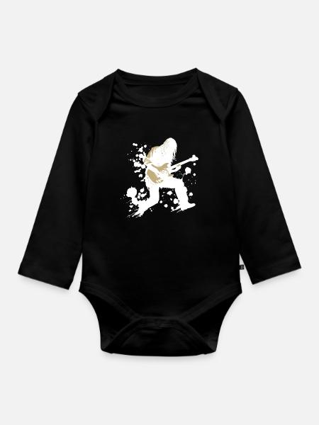 guitar player - Baby Bio-Langarm-Body - Schwarz