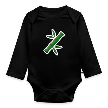 Bambus! - Baby Bio-Langarm-Body - Schwarz - Vorne