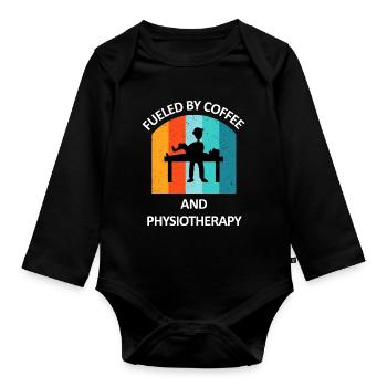 Physical Therapist Humorous Gift Saying Funny - Organic Longsleeve Baby Bodysuit - black - Front