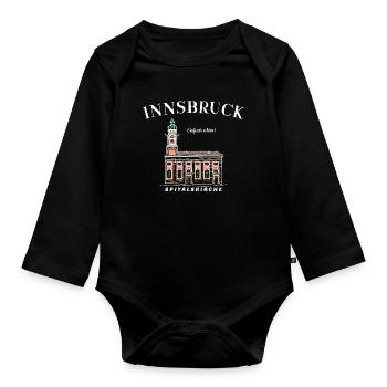 Innsbruck Autriche, tout simplement beau dessin - Body Bébé bio manches longues - noir - Devant