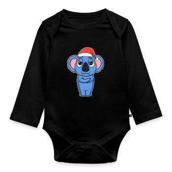 Noël Koala - Body Bébé bio manches longues - noir - Devant