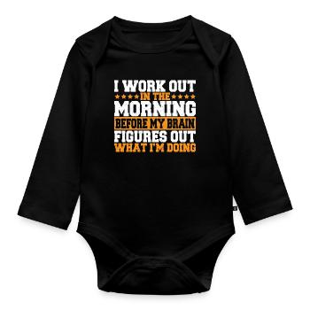 Calisthenics - Organic Longsleeve Baby Bodysuit - black - Front