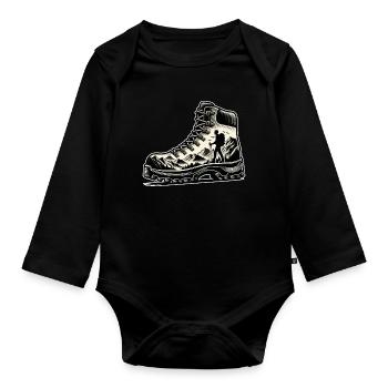 Chaussure randonnée Montagne Trekkeur Randonneur - Body Bébé bio manches longues - noir - Devant