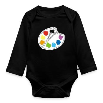 Artist (white) - Organic Longsleeve Baby Bodysuit - black - Front