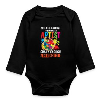 Skilled Enough To Become Artist - Baby Bio-Langarm-Body - Schwarz - Vorne
