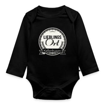 Lieblingsort Kellenhusen - Baby Bio-Langarm-Body - Schwarz - Vorne