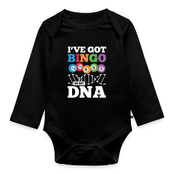 I've Got Bingo In My DANN für einen Bingo Spieler - Baby Bio-Langarm-Body - Schwarz - Vorne