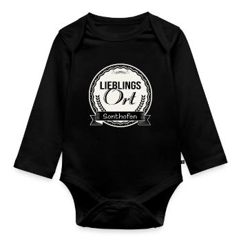 Lieblingsort Sonthofen - Baby Bio-Langarm-Body - Schwarz - Vorne