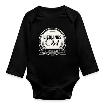 Lieblingsort Sierksdorf - Baby Bio-Langarm-Body - Schwarz - Vorne