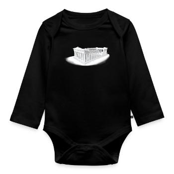 PARTHENON ATHENS - Organic Longsleeve Baby Bodysuit - black - Front