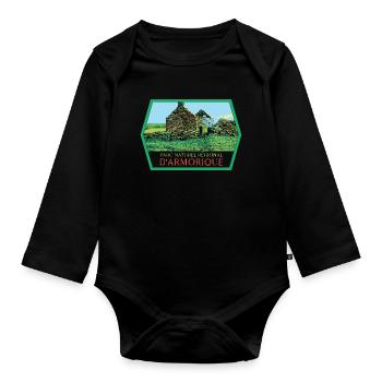Armorique Nature Authentique Regionaler Naturnaturpark - Baby Bio-Langarm-Body - Schwarz - Vorne