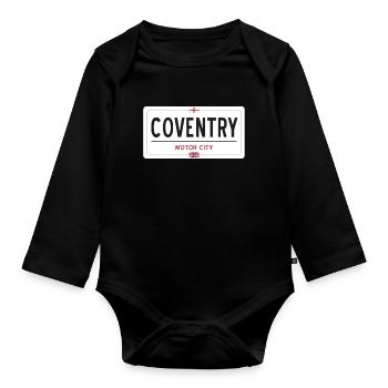 Panneau de place de Coventry - Body Bébé bio manches longues - noir - Devant