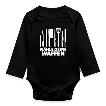 Karriere Chef Job Beruf Vorgesetzter Statement - Baby Bio-Langarm-Body - Schwarz - Vorne