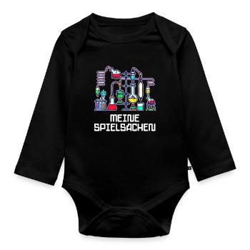 Job Wissenschafter Karriere Statement Vorgesetzter - Baby Bio-Langarm-Body - Schwarz - Vorne