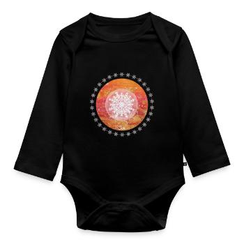Snowflakes Magic Ball - Sonja Ariel von Staden - Organic Longsleeve Baby Bodysuit - black - Front