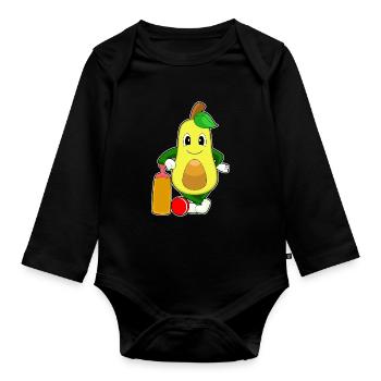 Batte de cricket Avocado Cricket - Body Bébé bio manches longues - noir - Devant