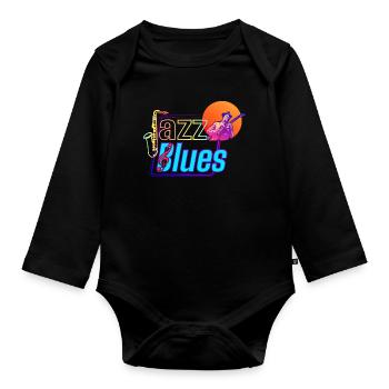 Musique Jazz et Blues | Ressentez la musique - Body Bébé bio manches longues - noir - Devant