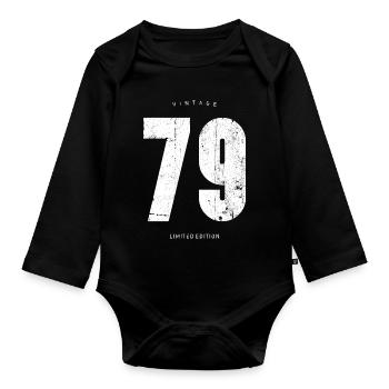 Vintage 79 Limited Edition Tee - Organic Longsleeve Baby Bodysuit - black - Front