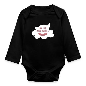 Wolke Wurst cool Quotes gleichgütig egal Bürohumor - Baby Bio-Langarm-Body - Schwarz - Vorne