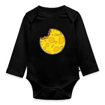 Rond de fromage Circle - Body Bébé bio manches longues - noir - Devant
