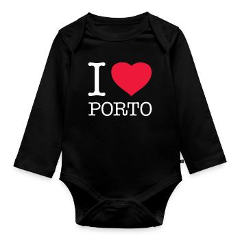 J’ADORE PORTO - Body Bébé bio manches longues - noir - Devant
