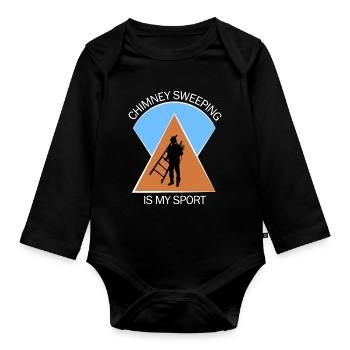Chimney Sweep Chimney Sweep - Organic Longsleeve Baby Bodysuit - black - Front