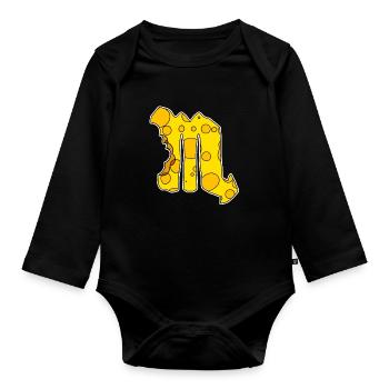 Signe du zodiaque Symbole du Scorpion - Body Bébé bio manches longues - noir - Devant