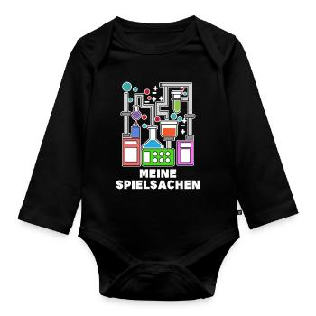 Karriere Statement Wissenschafter Erfolg Job - Baby Bio-Langarm-Body - Schwarz - Vorne