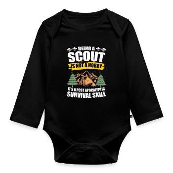 Being a Scout is not a Hobby - Baby Bio-Langarm-Body - Schwarz - Vorne