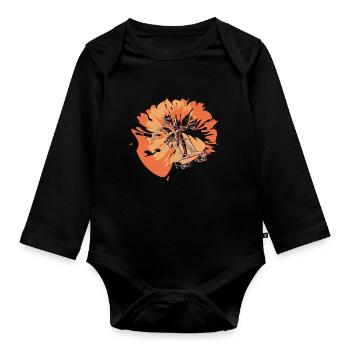 Dein Skater-Style auf der Halfpipe - Baby Bio-Langarm-Body - Schwarz - Vorne