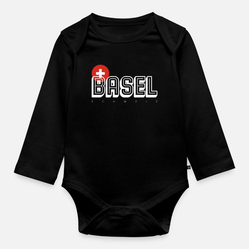 Basel - Baby Bio-Langarm-Body - Schwarz