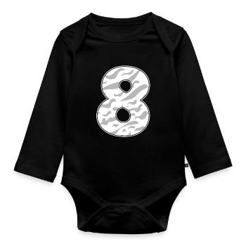 8 - Baby Bio-Langarm-Body - Schwarz - Vorne