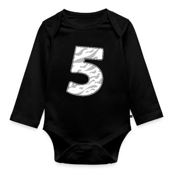 5 - Organic Longsleeve Baby Bodysuit - black - Front