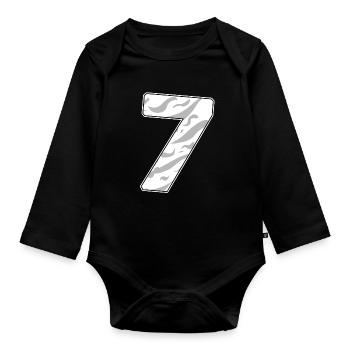 7 - Baby Bio-Langarm-Body - Schwarz - Vorne